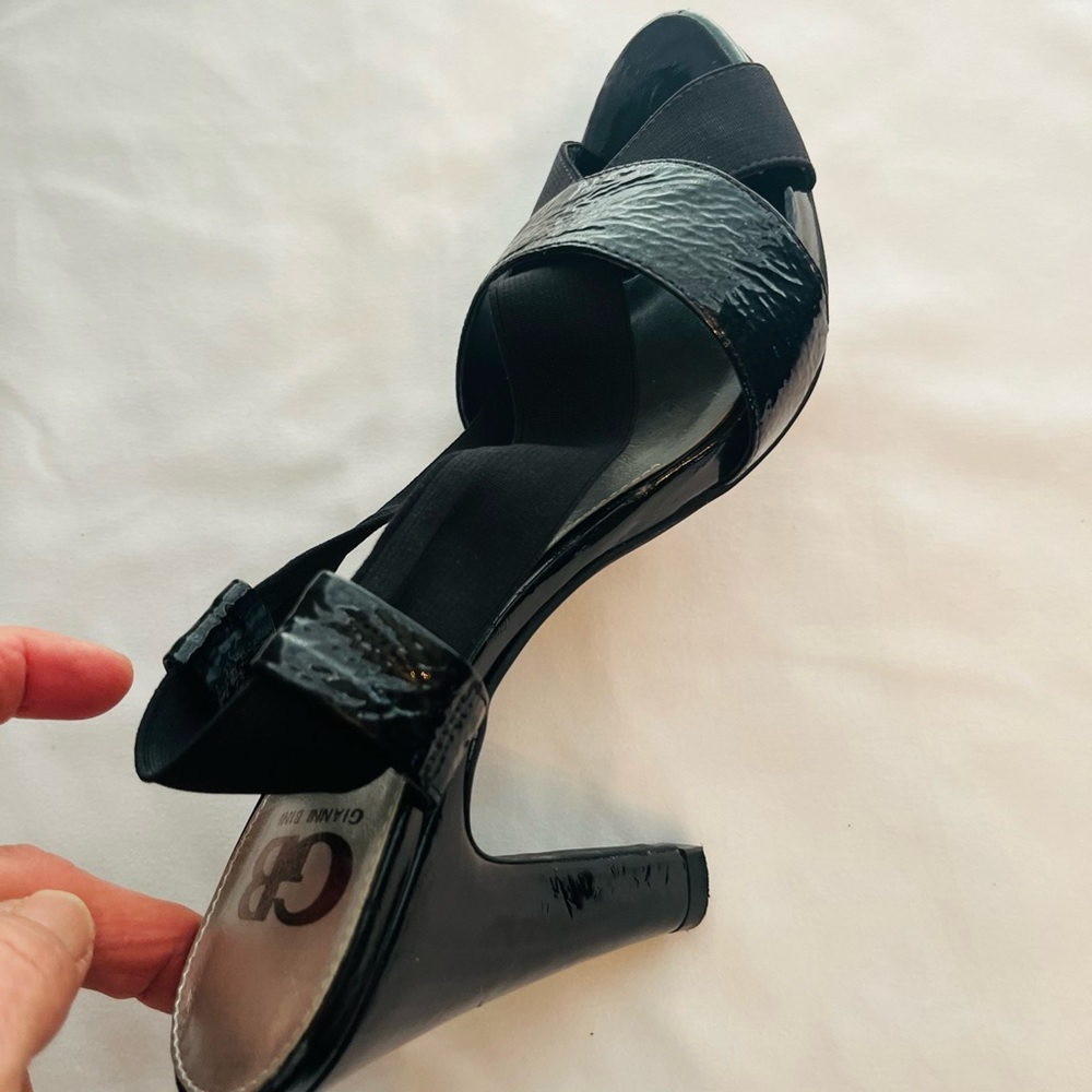 Gianni Bini Glossy Black Heels Size 7.5